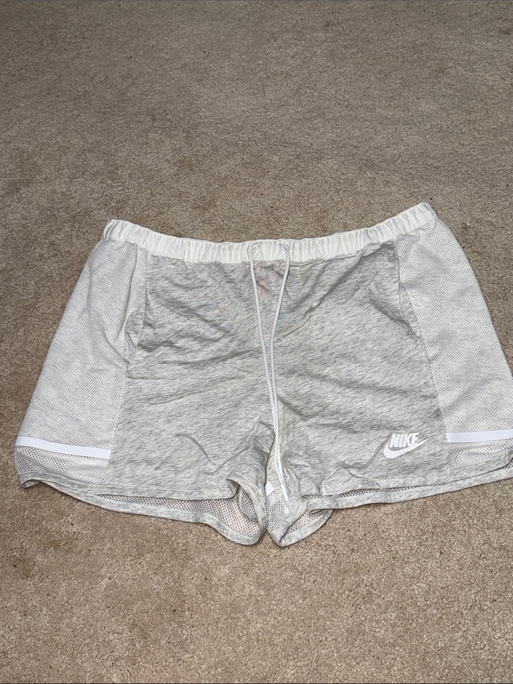 Nike Women's Heather Gray Athletic Running Shorts